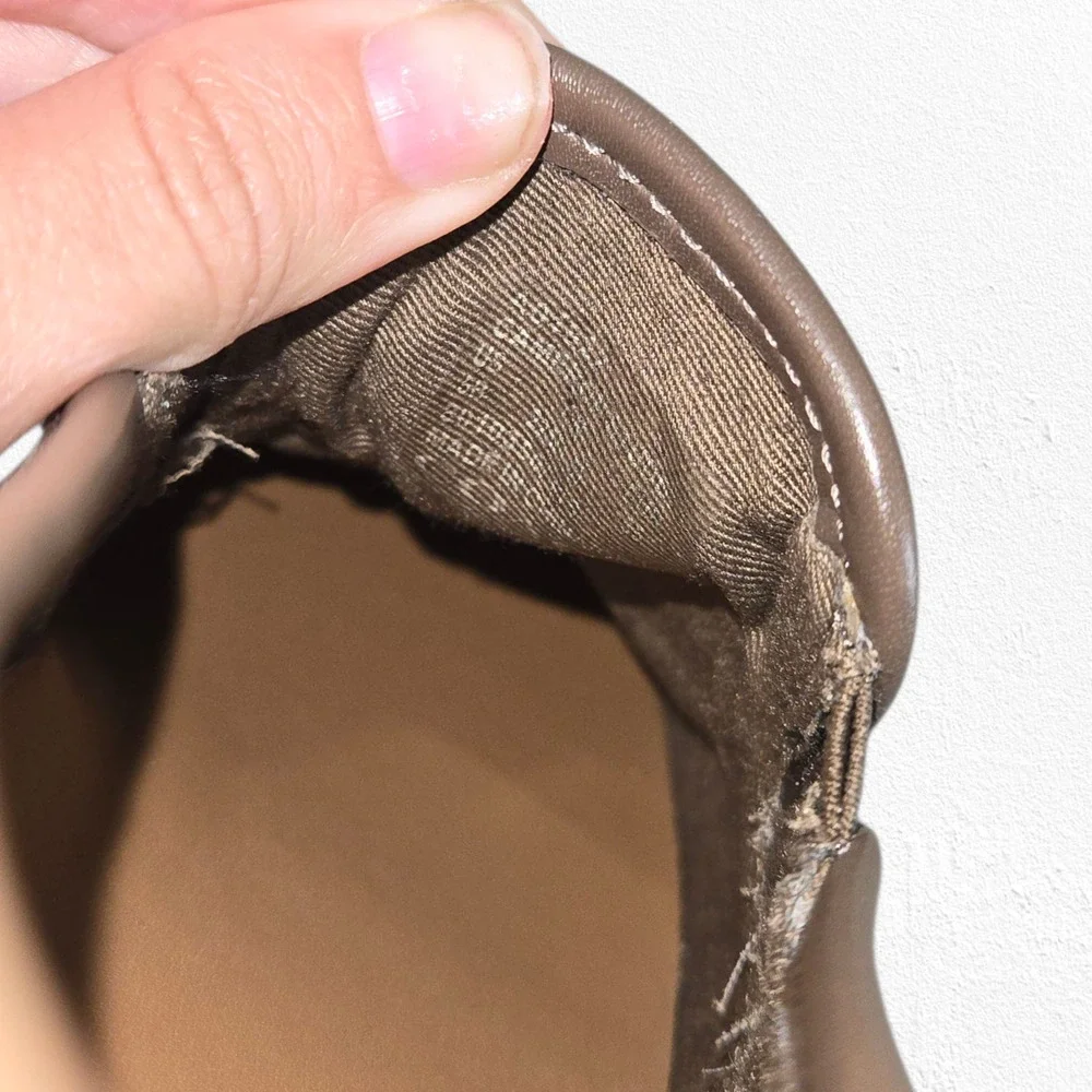 Coach Cameron Studded Suede Slip-On Platform Sneakers Fatigue Brown 5M EU 35 - Picture 9 of 16